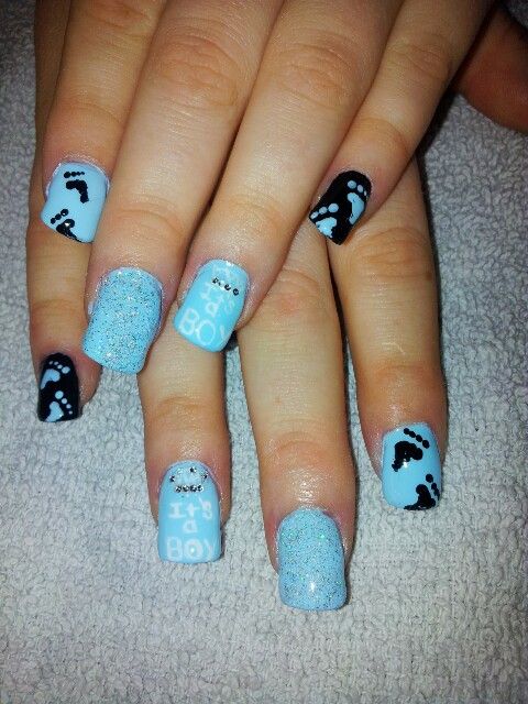 It’s a Boy Lettering Nails