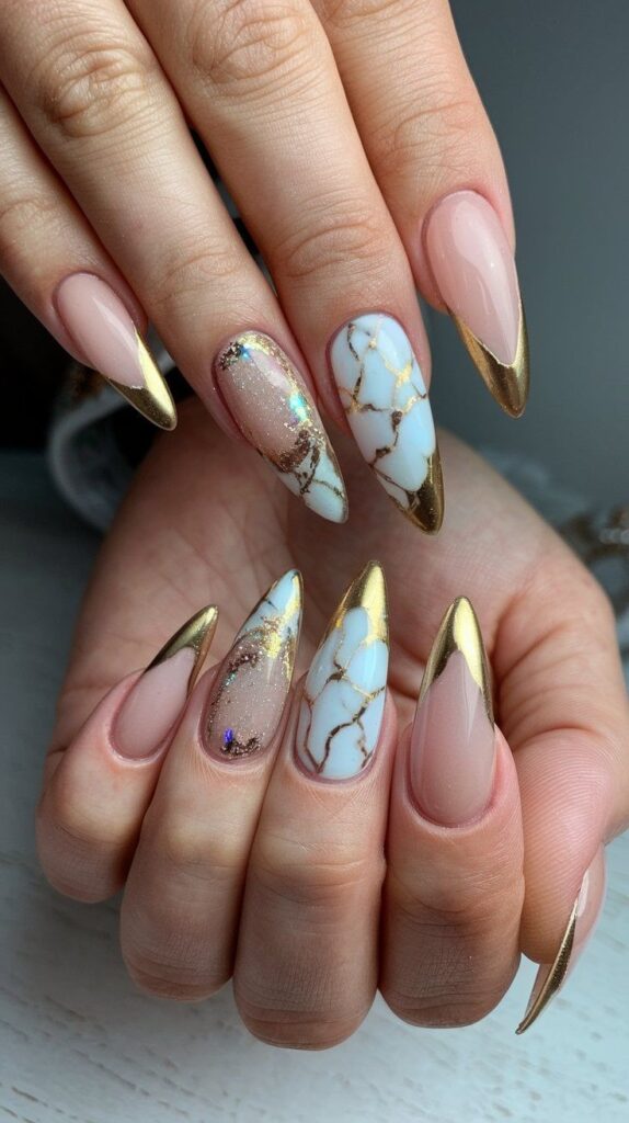 Gratitude Script Nails