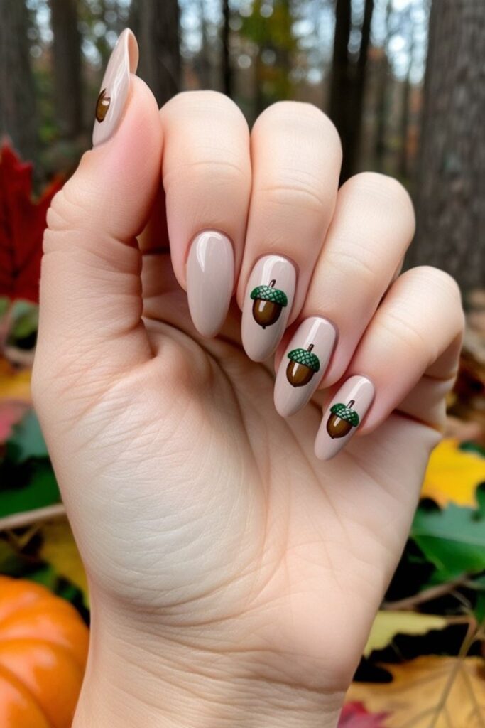Acorn Accent Nails