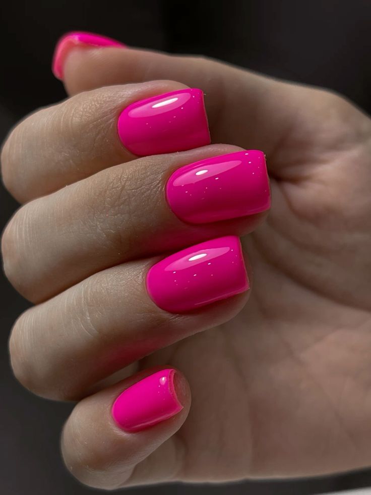 Neon Pink Nails