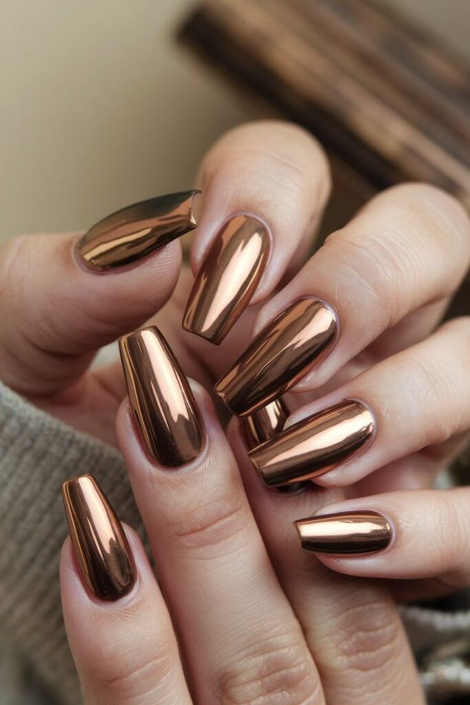 Metallic Bronze Nails