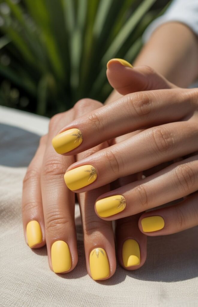 Sunny Yellow Nails