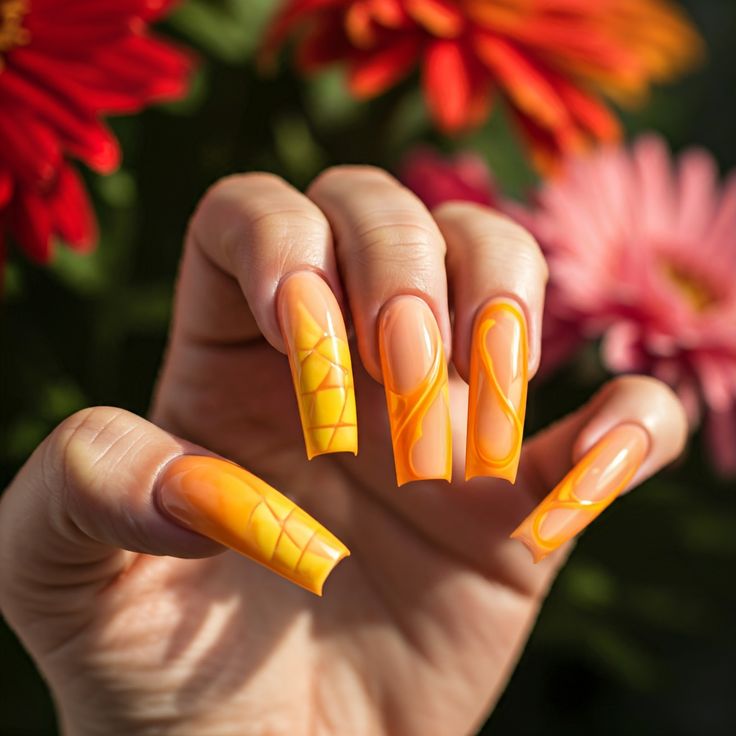 Mango Pop Nails