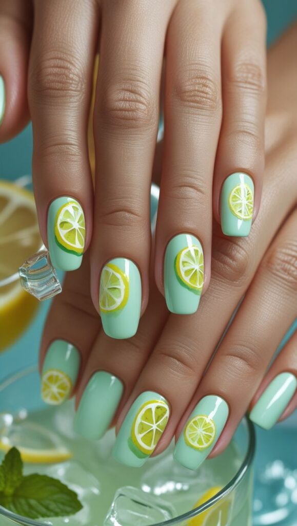 Lemonade-Inspired Nails