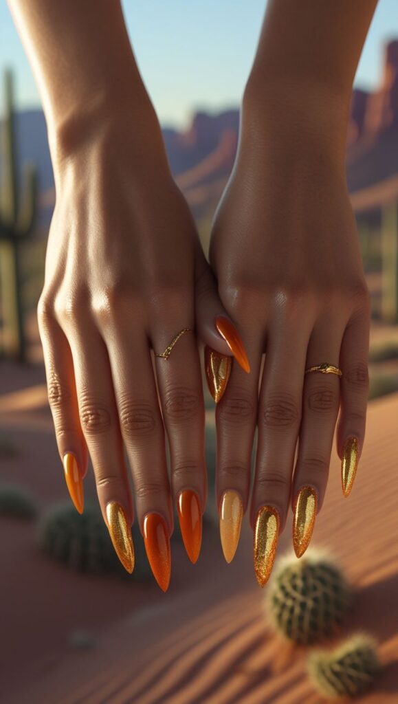 Golden Hour Nails