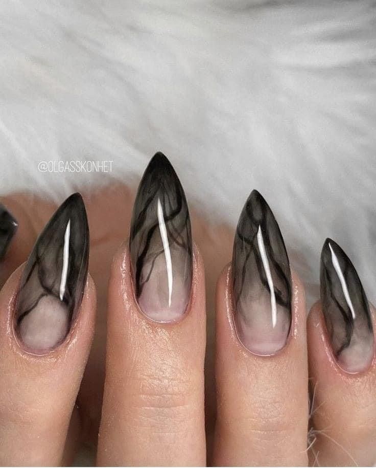 Black Flame Nails