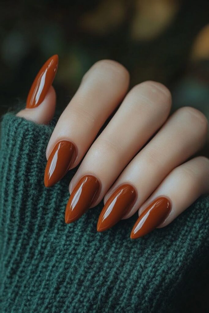Cinnamon Sparkle Nails