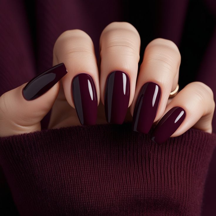 Dark Roast Glossy Nails