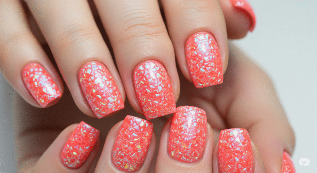 Coral Crush Nails