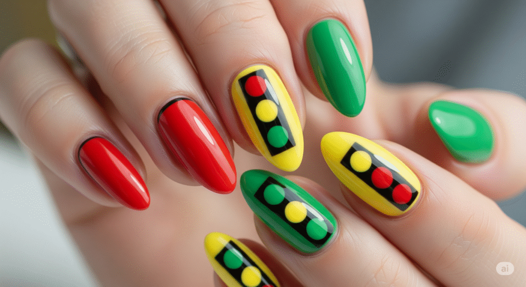 Traffic Light Nails