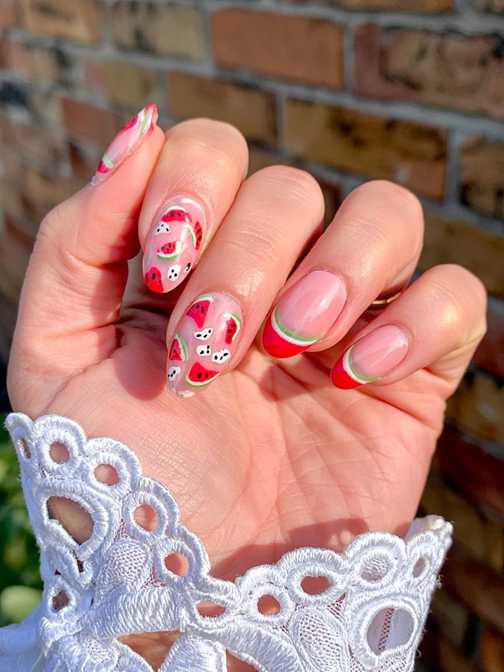 Watermelon French Tips