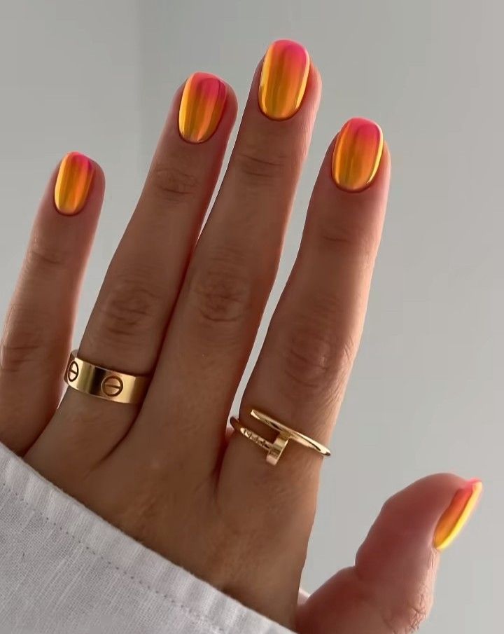 Sunset Ombre Nails