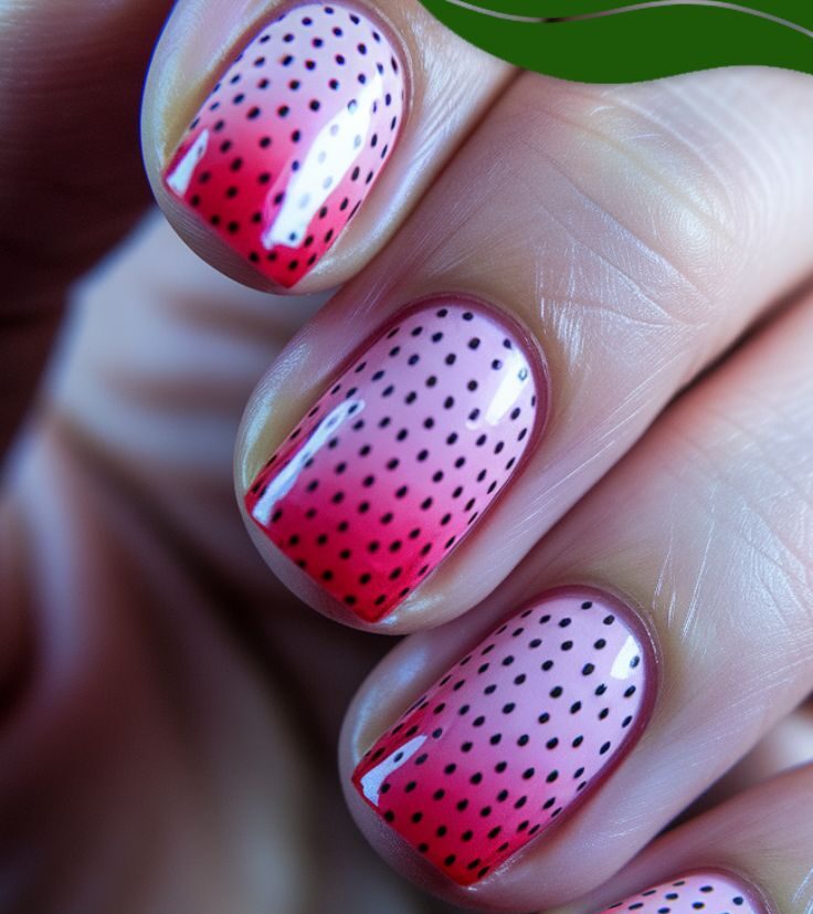 Watermelon Ombre Nails
