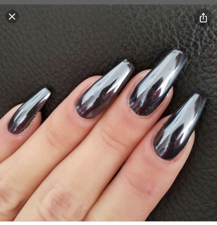 Black Chrome Nails