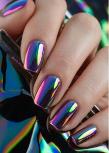 Rose Gold Chrome Nails