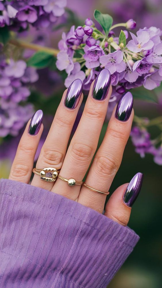 Purple Wedding Nails