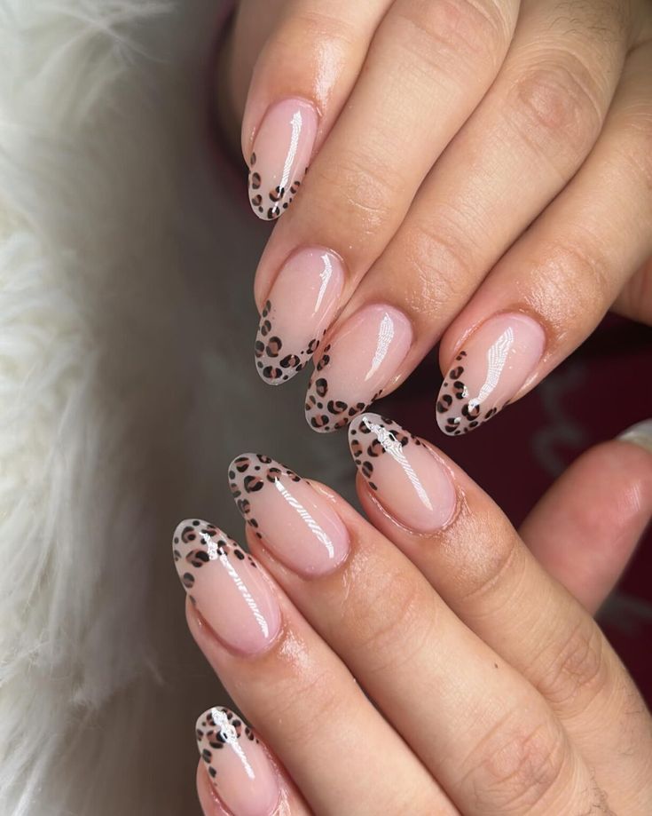 Animal Print French Tips