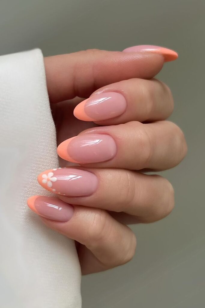 Floral French Tips
