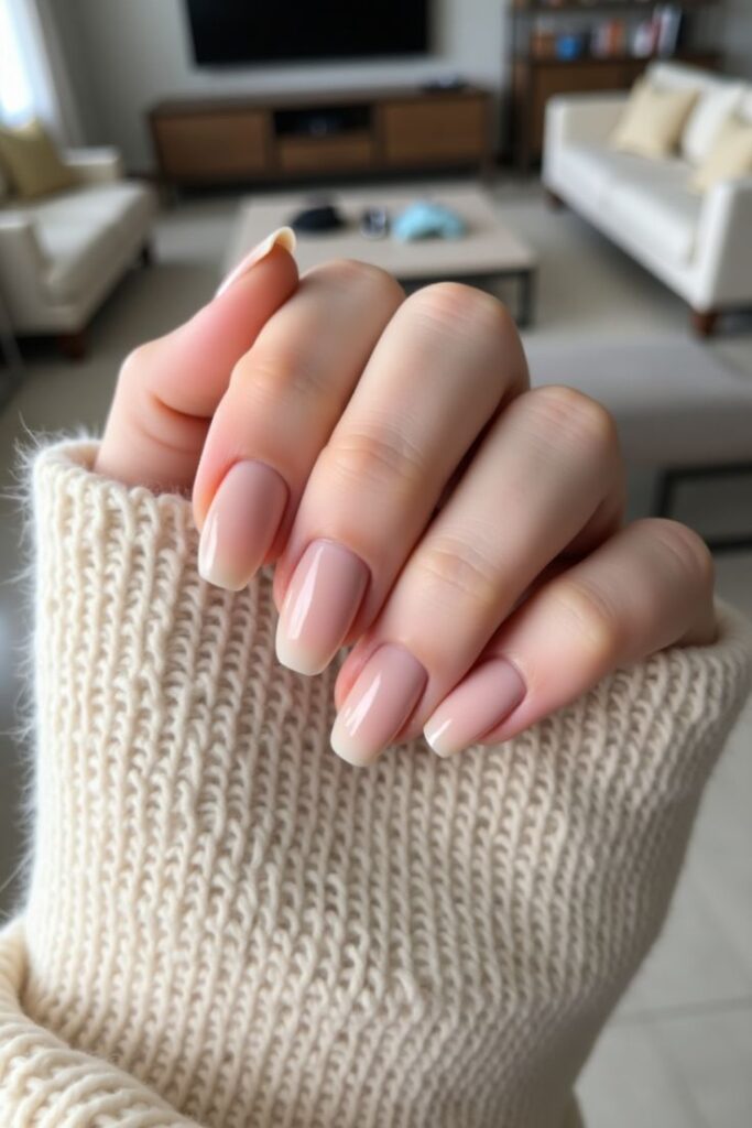 Clear Glossy Nails