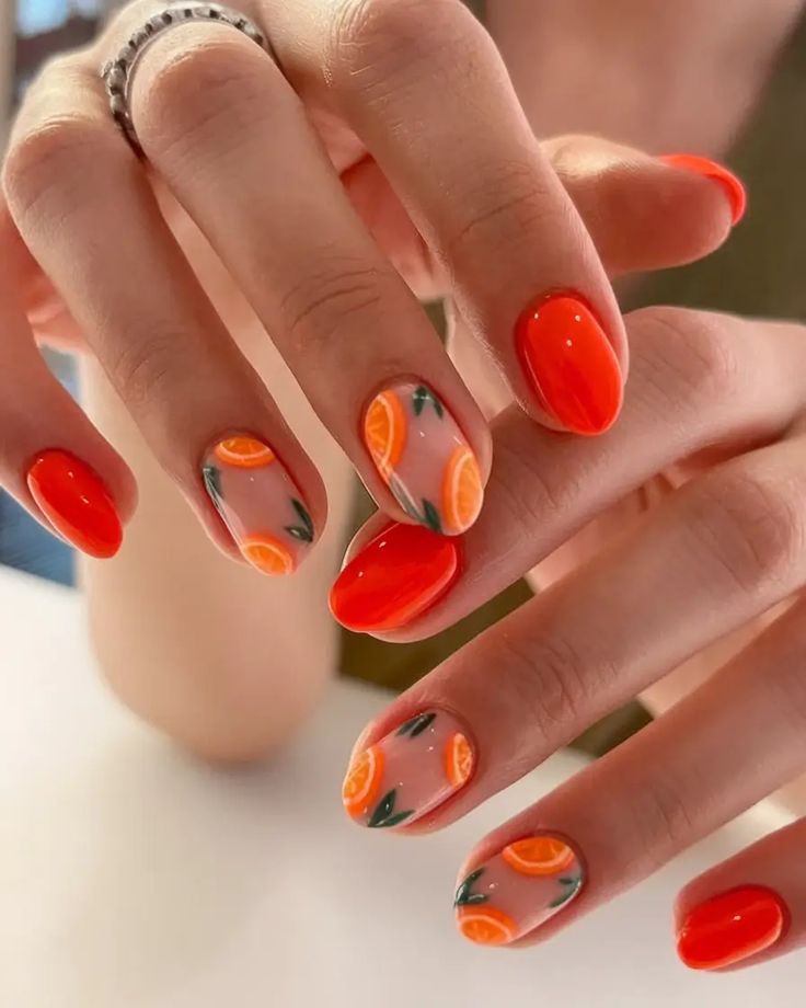 Orange Floral Designs