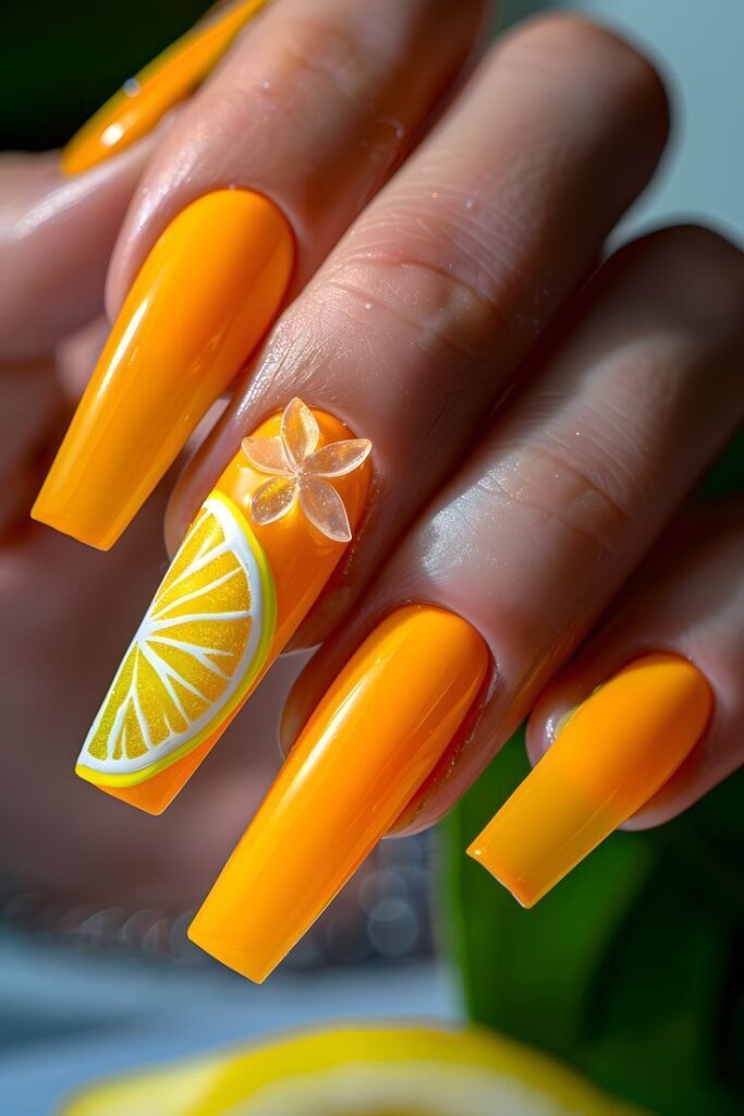 Citrus Fruit Nails