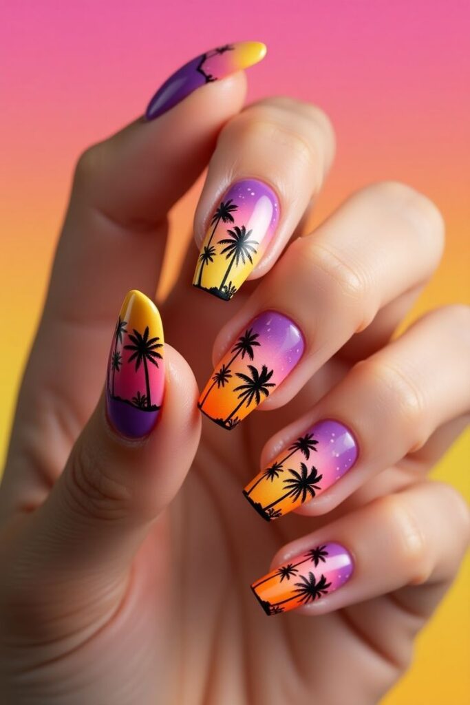 Palm Tree Nails