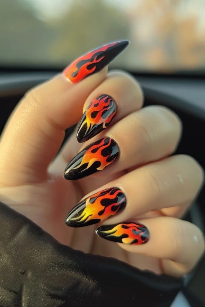 Flame Nail Art