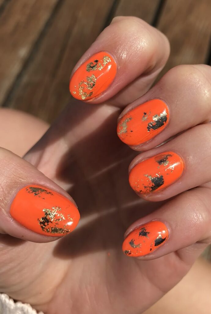 Orange with Gold Foil