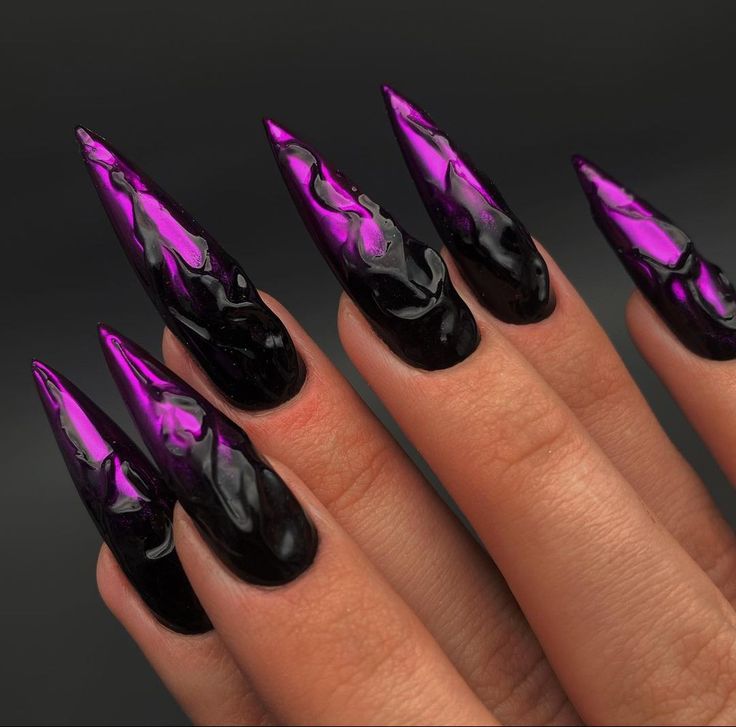 Graffiti Purple and Black Art