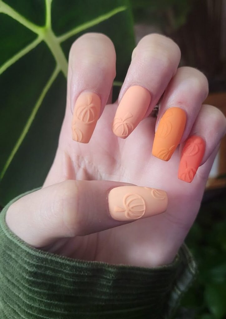 Pumpkin Nail Art