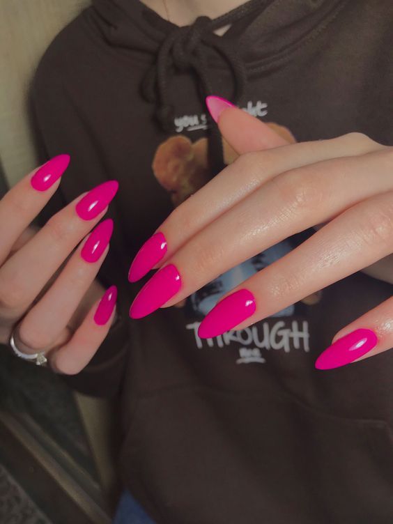 Hot Pink Nails