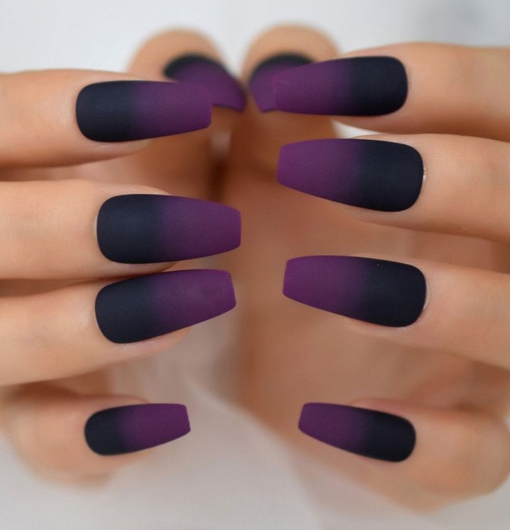 Black Matte with Purple Gloss Accent