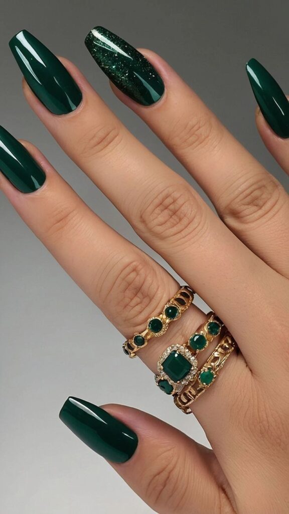 Classic Green Nails