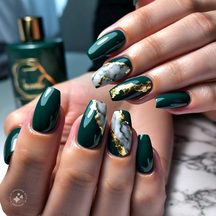 Matte Green with Gold Foil