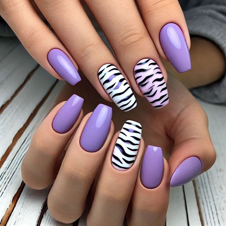 Neon Purple and Black Tiger Stripes