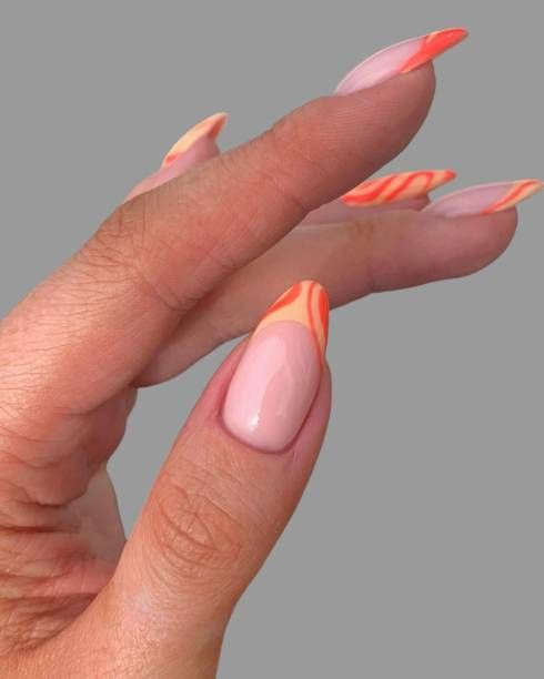 Neon Swirls on Nude Base