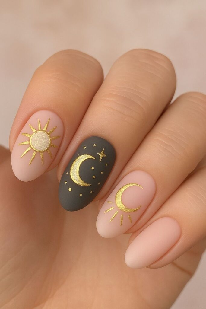 Sun and Moon Nails