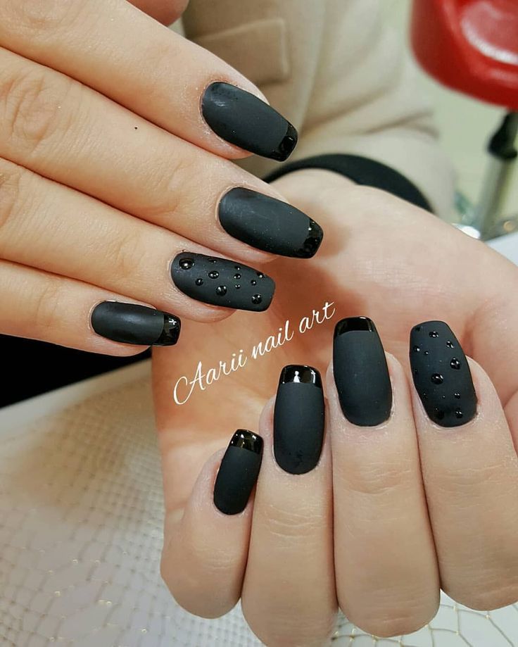 Matte Black Nails