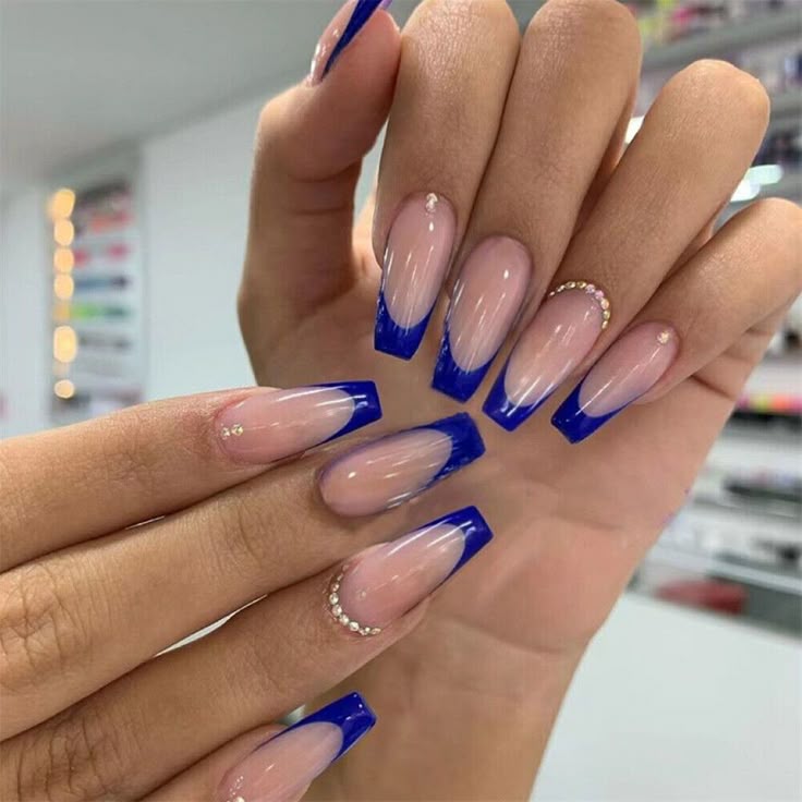 Blue French Tips
