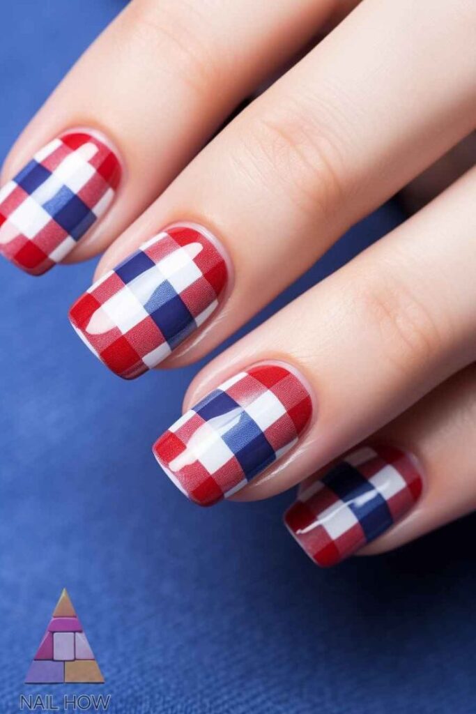 Checkerboard Red and Blue
