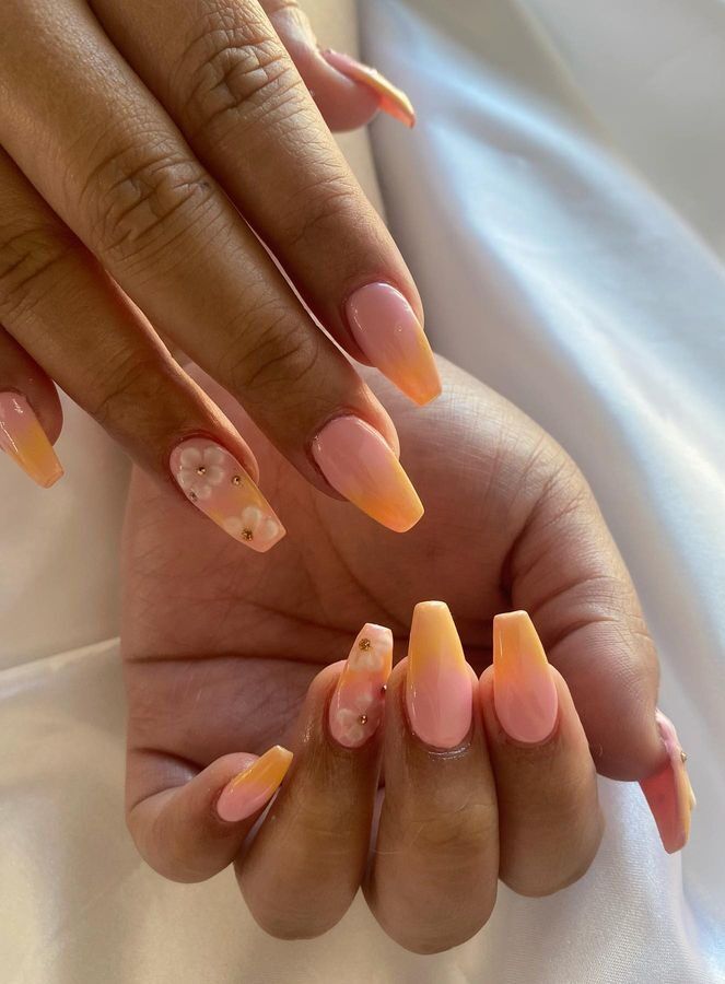 Sunset Ombre Nails