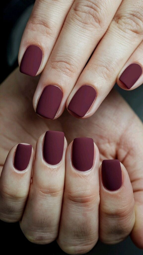 Matte Burgundy Elegance