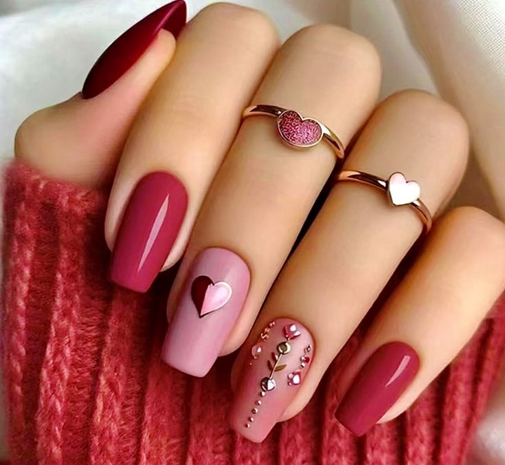 Pink with Heart Accents