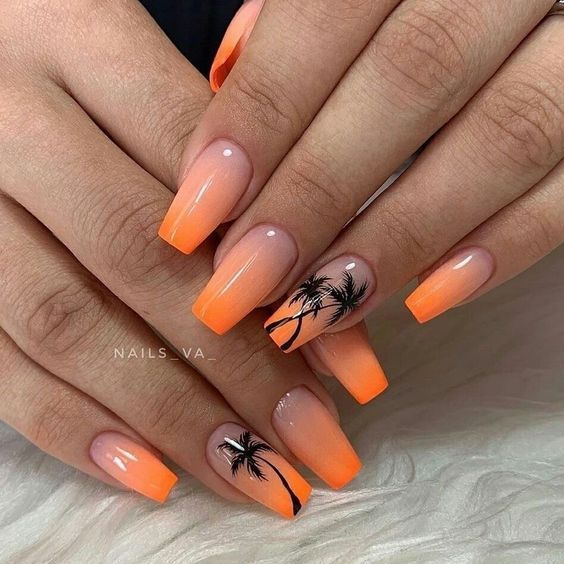 Sunset Ombre Nails