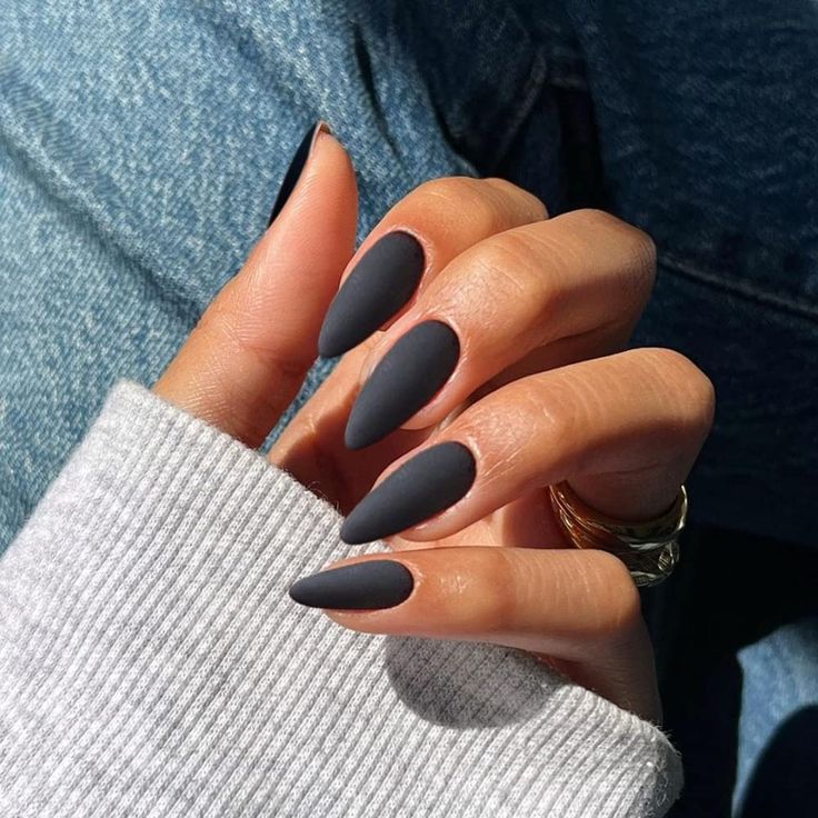 Matte Black Nails