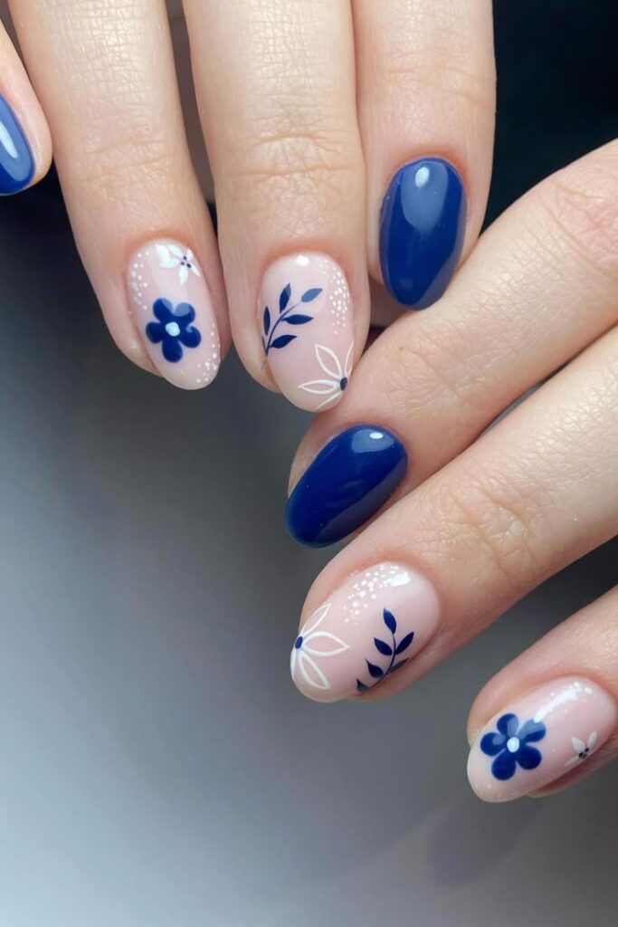 Blue Floral Accents