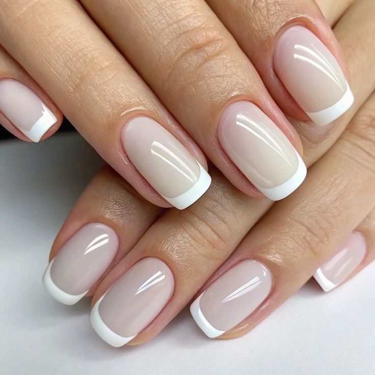 Classic White French Tips