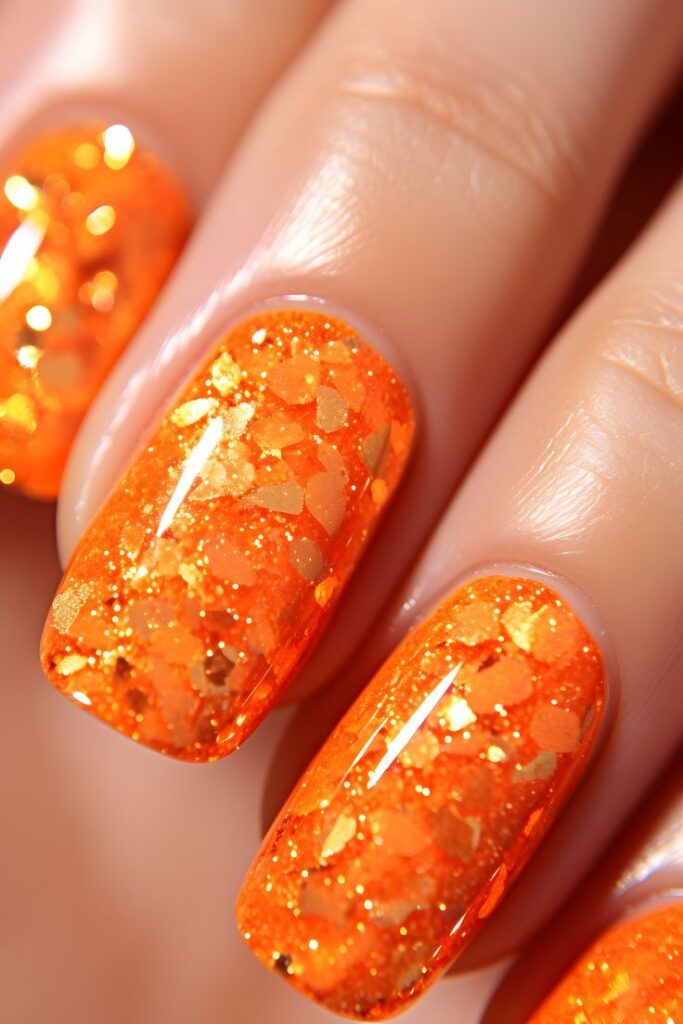 Tangerine and Glitter Combo