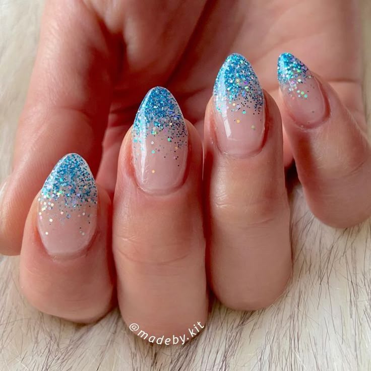 Blue Glitter Fade