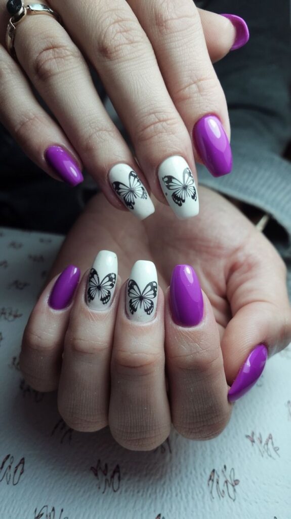 Butterfly Accent Nail